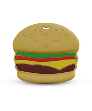 Silicone Baby Teething Toys  1 Pack - Teething Toys for Babies 0-6 Months  Baby Toys 6 to 12 Months  Teething Relief Baby Essentials  Baby Stuff  Teething Toys for Babies 6-12 Months  Infant Toys Cheeseburger