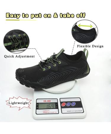 Quick Dry Water Shoes for Men and Women - Beach Swim Shoes for Boating, Fishing, Diving - Black - Size 11 Women/10 Men - Buy Online on GoSupps.com