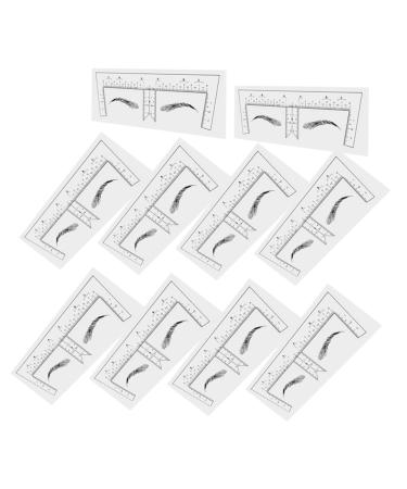 Didiseaon 10pcs Eyebrow Design Ruler Tools Eyebrow Shaping Template Eyebrow Ruler Drawing Tool Disposable
