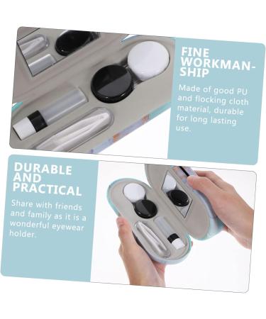 Solustre Double-Lod Glasses Case & Contact Lens Holder | Red Protective Travel Tweezers & Flocked Cloth | International Shipping Available - Buy Online on GoSupps.com