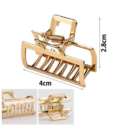 3 Pack Small Metal Hair Clips for Women - Hair Accessories for Thick Hair (Gold, Silver, Rose Gold) - Buy Online on GoSupps.com