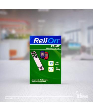 ReliOn Prime Blood Glucose Test Strips 25 Ct Bundle with Diabetes Care Guide - 2 Item Set - Buy Online on GoSupps.com