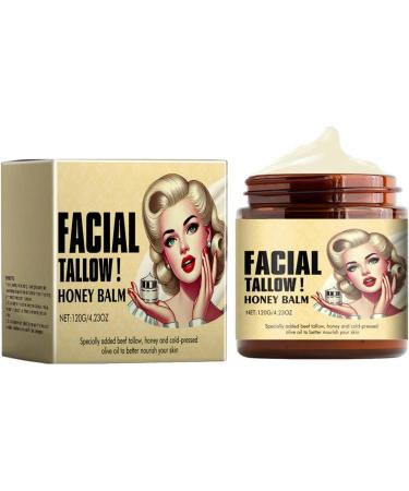 Gdiojnfg 4.23oz Tallow And Honey Balm Beef Tallow Skin Care Tallow Moisturiser Hydrating Face Balm Beef Tallow Face Balm Skincare For Skin Pure Cream Tallow Honey Cream For Face And Body - Buy Online on GoSupps.com