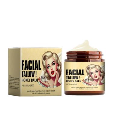 Tallow And Honey Balm 120g Beef Tallow Skin Care Tallow Moisturiser Pure Cream Tallow Honey Cream Hydrating Face Balm For Face And Body Beef Tallow Face Balm Skincare For Women Men