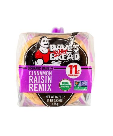 Dave's Killer Bread Organic Cinnamon Raisin Bagels - 16.75 oz - Sweet Cinnamon Flavor - 1 Pack - Buy Online on GoSupps.com