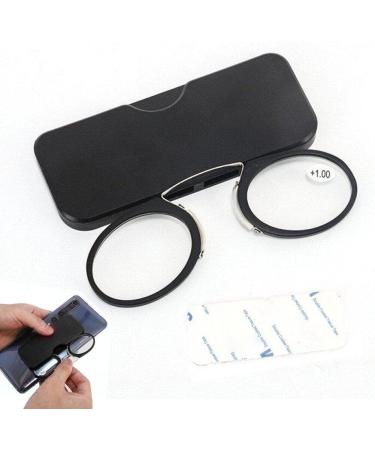 Buy Armless Reading Glasses for Men & Women - Slim Flat Nose Glasses in Mini Portable Case - Stylish Black Design - Buy Online on GoSupps.com