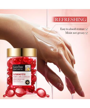 Hair Oils Hair Treatment Serum Vitamin Serum Oils Capsule Moroccan Macadamia Hair Repair Essence for Dry Damaged Hair Healthier Smooth and Silky  - Buy Online on GoSupps.com