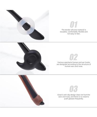 LALAFINA Eyeglass Accessories Set - 2 Pcs Oval Glasses & Earphone Covers - Silica Gel Black - Perfect for Glassware & Earbuds - Buy Online on GoSupps.com