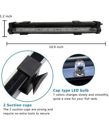 PULACO 2 Watt Aquarium Air Stone with Color Changing LED Light - 10 Length for Small Fish Tanks - Buy Online on GoSupps.com