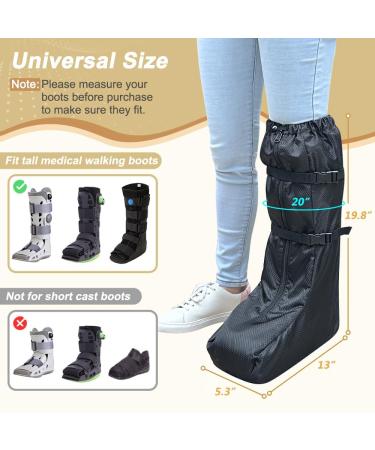 Neppt Tall Walking Boot Cover for Women Men - Orthopedic Foot Cast Protector for Outdoor Activities - Black - Buy Online on GoSupps.com