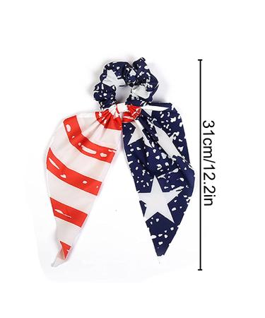Patriotic Hair Ties Set - 4th of July Red, White, Blue Accessories for Women and Girls - Buy Online on GoSupps.com