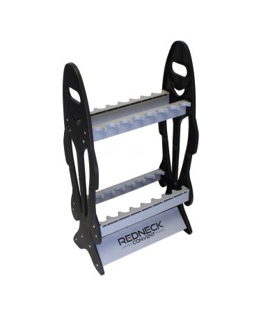 Redneck Convent Fishing Pole Vertical Floor Display Rack, 32in x 17.5in x 8in  Standing Storage Organizer for 16 Rods and Reels