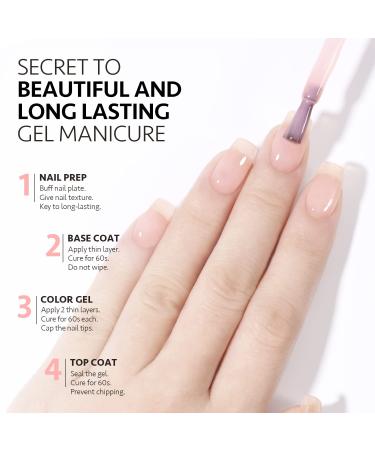 GAOY Jelly Nude Gel Nail Polish 16ml - Sheer Milky Pink Translucent UV Light Cure for Nail Art DIY - Color 1643 - Buy Online on GoSupps.com