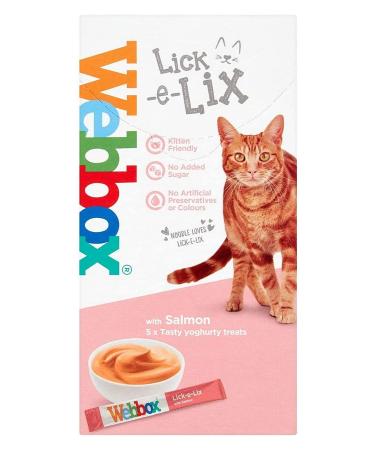 Webbox Cats Delight Lick E Lix Yoghurt with Salmon 5pcs - Buy Online on GoSupps.com