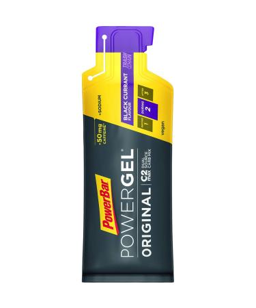 Powerbar gel dietary supplements.Concentrated carbohydrate gel for athletes with caffeine and sodium-black currant taste no color one size