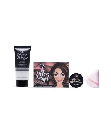 W7 Prime Magic Set - 4 Piece Set - Prime Contour & Face Powder Makeup Bundle