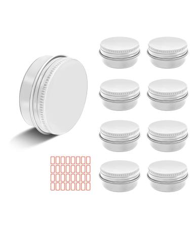 9 Pieces Mini Portable Aluminium Pill Cases with 32 Pieces Blank Labels Shatter-Proof Water-Proof Dust-Proof Aluminium Pill Holder for Medication Mini Pill Organizer for Traveling(White) All White