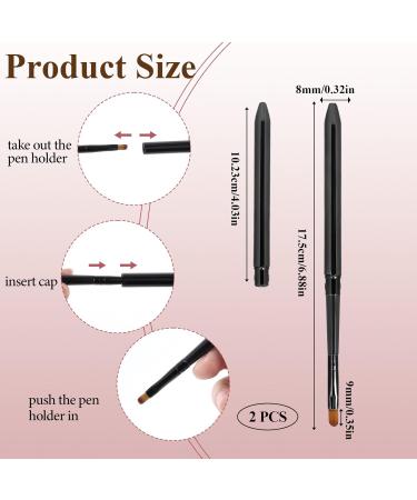 2 PCS Retractable Lip Brush Set | Portable Lipstick Applicator for Travel | Mini Reusable Makeup Brush for Women & Girls - Buy Online on GoSupps.com