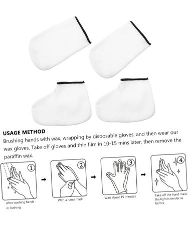Healeved 6 Pairs Hand and Foot Mask Wax Tools Paraffin Wax Mitt Paraffin Wax Liners Thermal Mitten Paraffin Wax for Hands Spa Gloves and Socks Boot Glove Polyester White Take a Bath Remover - Buy Online on GoSupps.com