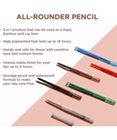  Colorbar Colorbar Versatile pencil sexy silhouette pink kajal durable matte finish stain proof waterproof - Buy Online on GoSupps.com