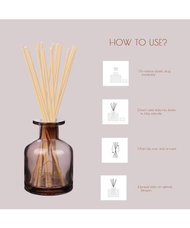HOSSIAN 50pcs Fiber Reed Diffuser Sticks - 10inch Natural Rattan Refill Pack for Home Fragrance - Buy Online on GoSupps.com