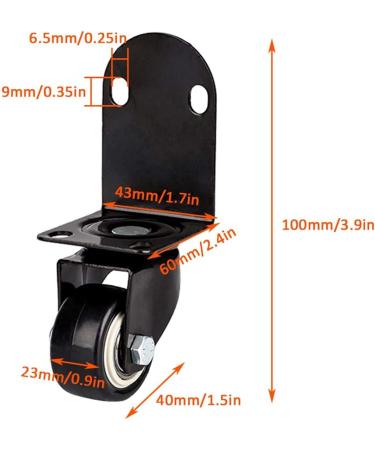 Threaded Shaft Swivel Castors Ball Castors Set of 4Swivel Castors L Shape Bracket Castors Furniture Castor with Brakes 120kg Load Capacity for Cots Flower Stands Desks 2"-4 Brakes(4nobrakes 1.5in) 1.5in 4nobrakes - Buy Online on GoSupps.com
