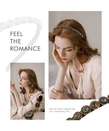 NAIHOD 3 Pcs Pearls Rhinestones Thin Headbands for Women - Luxury Vintage Hair Bands - Buy Online on GoSupps.com