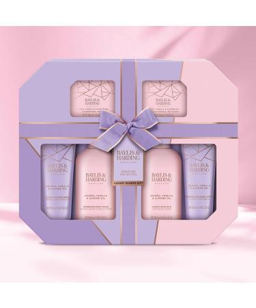Baylis & Harding Jojoba Vanilla & Almond Oil Bath Gift Set - Vegan Friendly - Buy Online on GoSupps.com