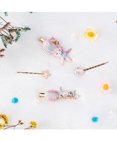 BeShiny Starfish Seashell Pearl Hair Clips - Mermaid Hair Accessories for Women & Girls | Beach Wedding Supplies - Buy Online on GoSupps.com