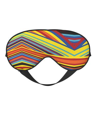 Colorful Stripes Print Unisex Sleep Eye Mask Soft Comfort Eye Shade Cover for Travel/Yoga/Shift Work
