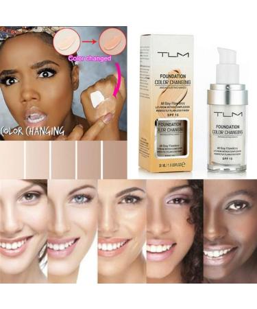 2 x Liquid Foundation Flawless Color Changing Warm Skin Tone Foundation Makeup Base Cover Liquid Nude Face Suitable for All Skin Tones SPF15 (30 ml) - Buy Online on GoSupps.com
