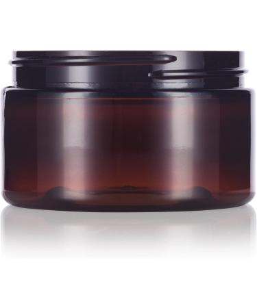 Buy 12 Pack 6 oz Amber PET Plastic Low Profile Jars with Clear Natural Flip Tops - Ideal for Skincare & DIY Projects | International Shipping Available - Buy Online on GoSupps.com