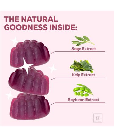 Menopause Relief Gummies - Natural Hot Flash & Night Sweats Support - Energy Supplement for Perimenopause - Raspberry Pomegranate Flavor - 60 Gummies - Buy Online on GoSupps.com