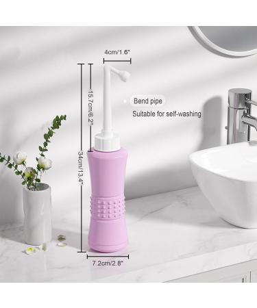 Brigtviee Portable Peri Bottle - Intimate Shower Bidet for Travel | 500ml Capacity 75 Angle & Storage Bag - Buy Online on GoSupps.com