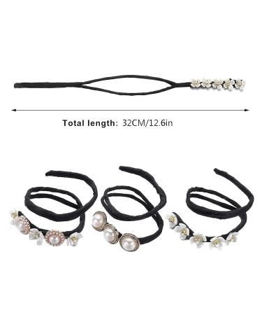 Flower Hairpin Set - 4 Pieces Lazy Flower Hair Clips for Bun & French Twist Hairstyles | Women's Hair Accessories - Buy Online on GoSupps.com