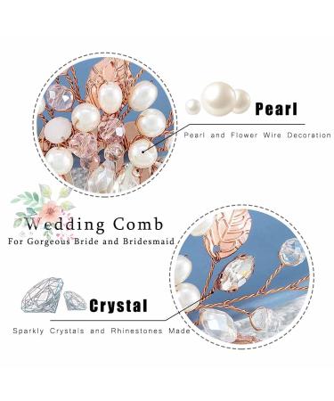 Bridal Wedding Hair Combs - Silver Crystal Blue Headpiece for Women and Girls - Buy Online on GoSupps.com