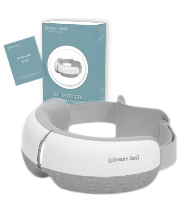 CLIMSOM - Premium eye massager Eye Massager Climsom Zen white and grey 5 massage modes vibration heat and air cushion