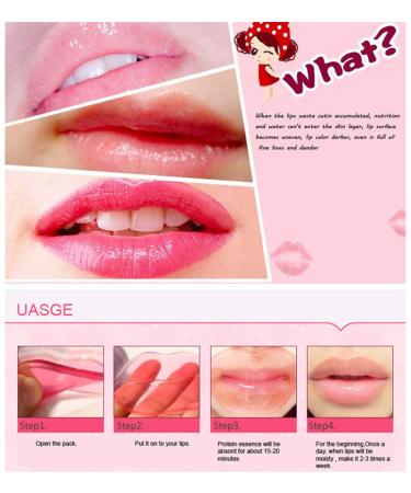 Ruzzut 30 PCS Pink Crystal Collagen Hydrogel Lip Mask Set - Moisturizing Lip Plumper Gel Pads for Dry Lips - Attractive and Sexy Lips | Rose Pink - Buy Online on GoSupps.com