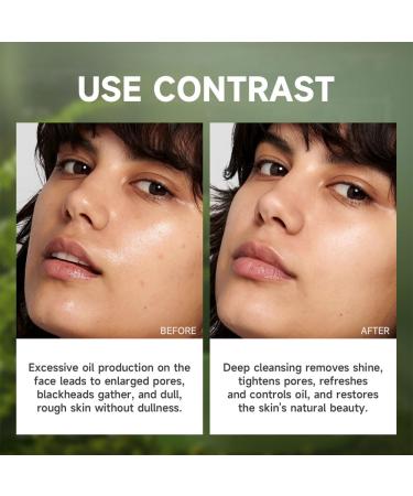 Green Tea Mask Stick with Silicone Scrubber | Deep Pore Cleanse & Blackhead Remover | Smooth Skin & Refine Pores - 45g/1.59oz - Buy Online on GoSupps.com