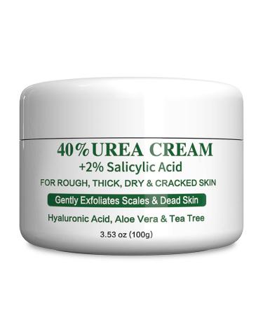 Urea Foot Cream - 42% Foot Cream for Cracked Heels and Dry Skin - Deep Moisturizing Aloe Vera Tea Tree Ingredient Treatment - Maximum Strength Urea Cream for Callused Rough Skin