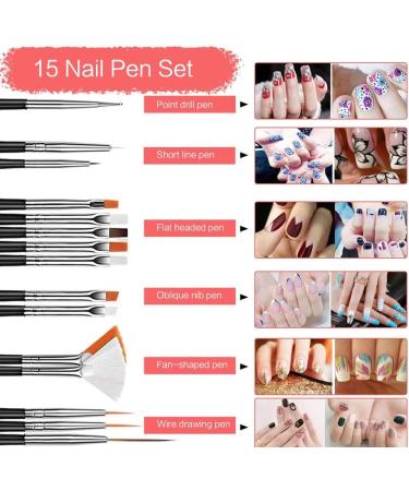 3D Nail Art Decorations Kit Nail Dotting Pen Color-Nail Rhinestones Nail Glitter Pink - Buy Online on GoSupps.com