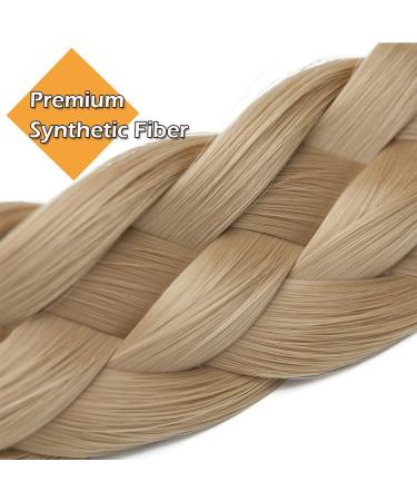 Silk-Co Women Hair Band - 5 Strands Braided Headband | Elastic Vintage Hair Accessory for Weddings & Parties | Ash Blond 3.8cm Wide - Buy Online on GoSupps.com