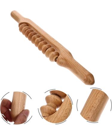 FOMIYES Gua Sha Massage Stick - Muscle Massager Tool with Double-Row Beads | Wooden Scraping Stick for Relaxation & Pain Relief | International Shipping Available - Buy Online on GoSupps.com