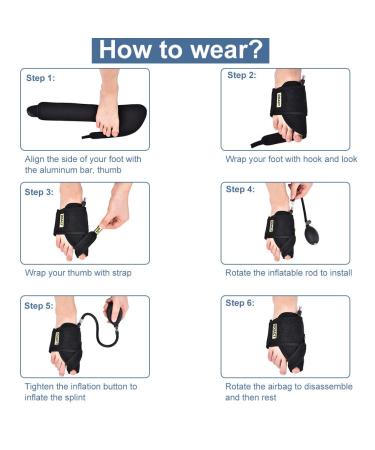 Buy Bunion Corrector for Women | Inflatable Big Toe Separator for Pain Relief | Orthopedic Splint & Non-Surgical Hallux Valgus Solution - Buy Online on GoSupps.com