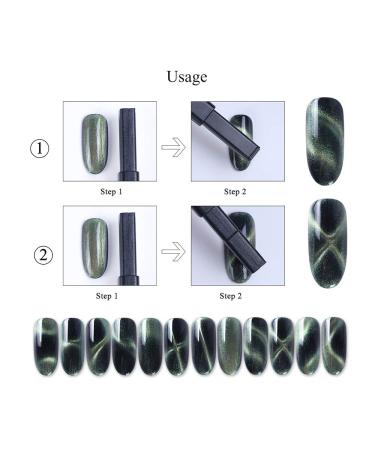 Shogpon 12-in-1 Magnetic Pencil for Cat Eyes Effect | High-Quality Nail Art Tool | DIY 3D Magnetic Gel Polish - Buy Online on GoSupps.com