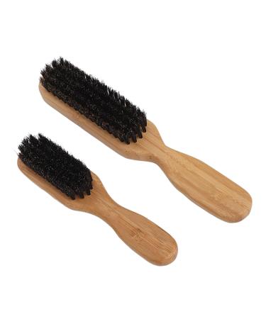 2pcs Beard Brush Set - Wooden Handle Skin-Friendly Barber Tool for Easy Beard Care & Cleaning - Buy Online on GoSupps.com