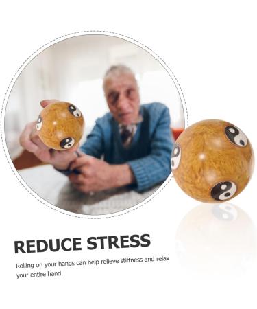 Lurrose 2PC Metal Massage Balls for Stress Relief | Reusable Cloisonn Baoding Balls for Meditation & Fitness | International Shipping Available - Buy Online on GoSupps.com