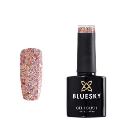 Bluesky PINK GLITTER MULTI COLOURED HOLOGRAPHIC S17N MARTINI KISS Nail Gel Polish UV LED Soak Off 10ml
