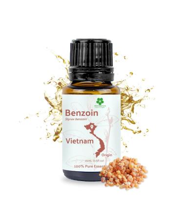 Benzoin Essential Oil - Direct from Malagassi Essential Oils - Pure Natural Benzoin Oil for Skin, Body, and Aromatherapy (15ml) Benzoin 0.5 Fl Oz (Pack of 1)