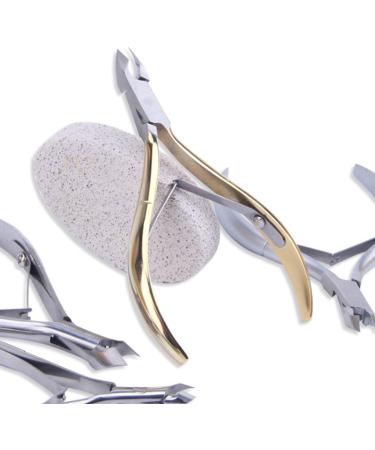 Wohlstand Professional Gold-Plated Carbon Steel Cuticle Nippers - Stainless Steel Cutter with Double Spring 6mm Jaw for Dead Skin Removal and Nail Care - Buy Online on GoSupps.com